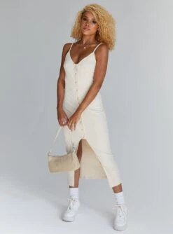 Princess Polly Muir Midi Dress Beige -Princess Polly Sales Store 2 9529386e 44f6 41d3 951b c48b07b1d7d0