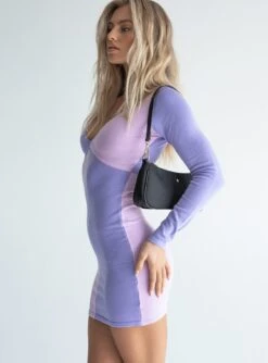 Princess Polly Sienna Long Sleeve Mini Dress Purple 6 Princess Polly Sienna Long Sleeve Mini Dress Purple -Princess Polly Sales Store 3 modelinfo Ashley us2 47b3bff2 0d5d 499a a173 f8ae947d0c31