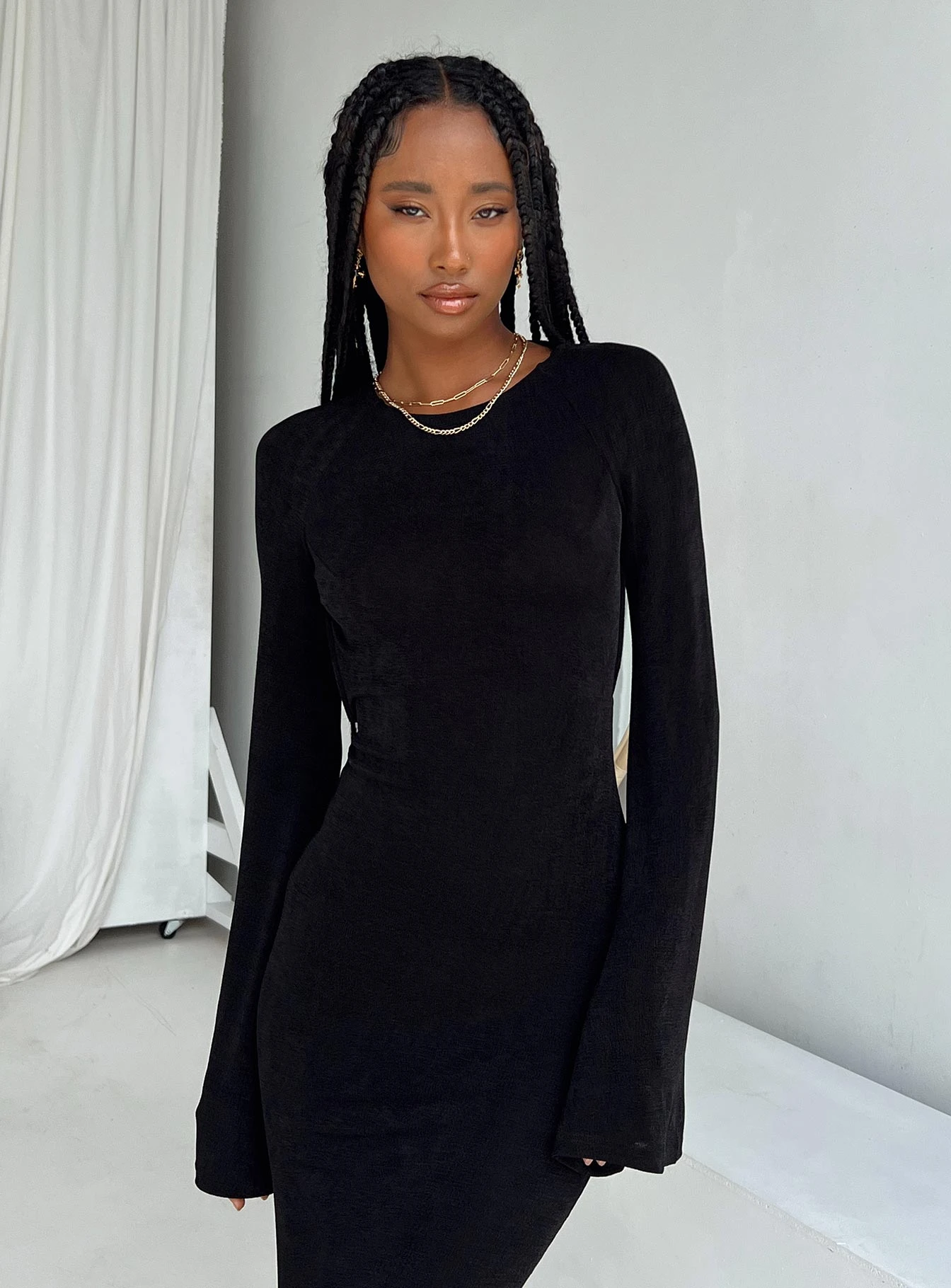 Princess Polly Amersham Long Sleeve Maxi Dress Black 3 Princess Polly Amersham Long Sleeve Maxi Dress Black - Image 3