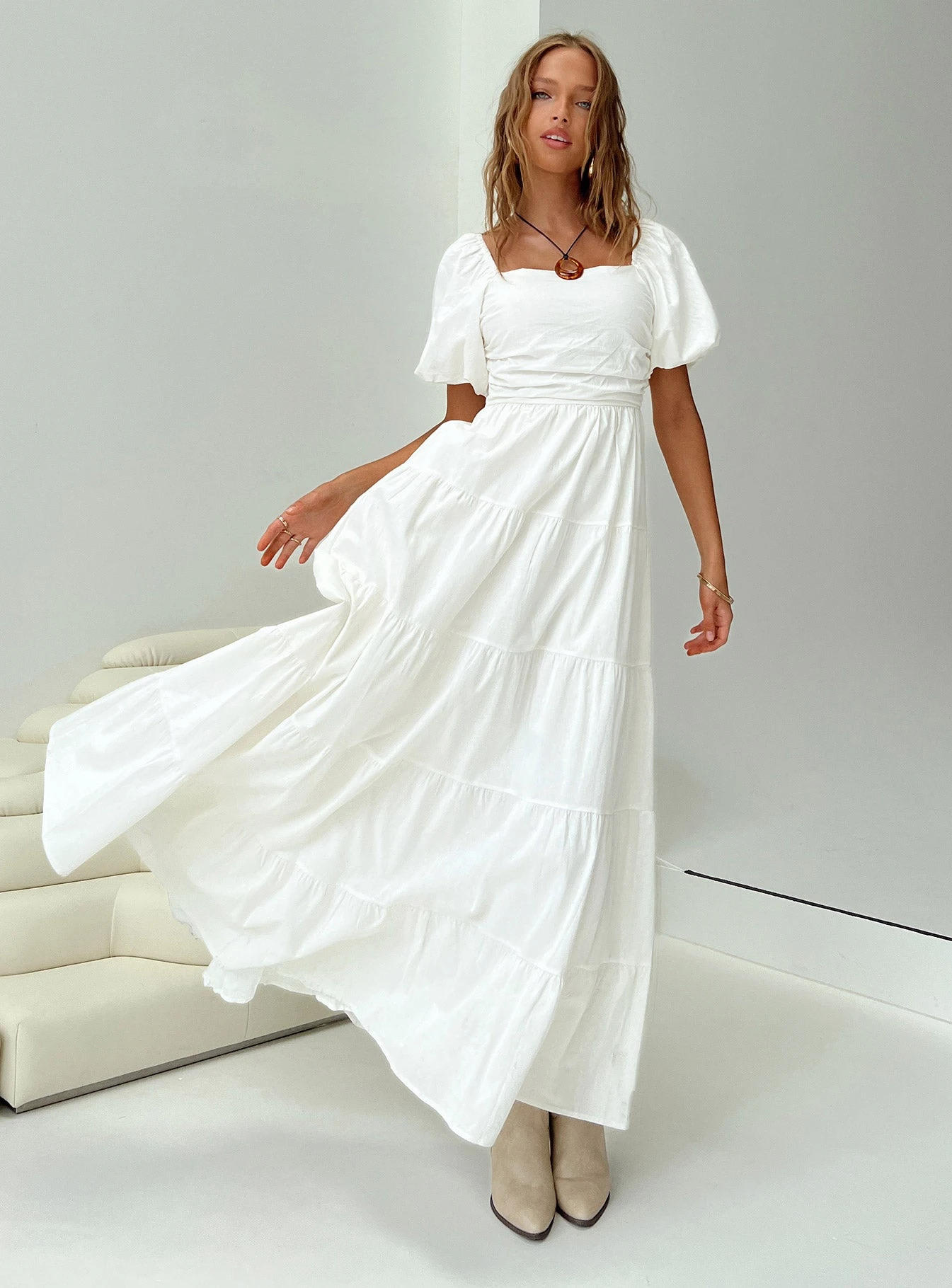 Princess Polly Garrity Maxi Dress White 3 Princess Polly Garrity Maxi Dress White - Image 3