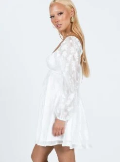 Princess Polly Marceau Long Sleeve Mini Dress White -Princess Polly Sales Store 3 modelinfo dechen us4 b2295a2d 7451 41e1 a168 35bd36a38fb8