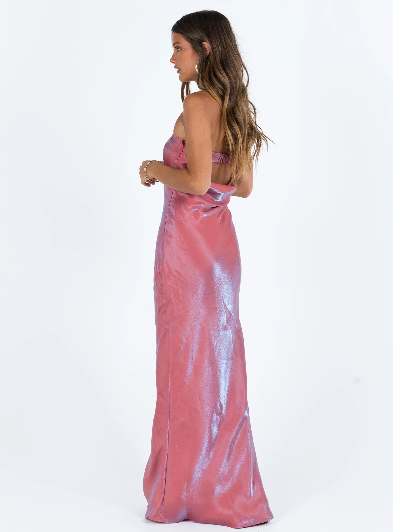 Princess Polly Aysa Strapless Maxi Dress Pink 4 Princess Polly Aysa Strapless Maxi Dress Pink - Image 4