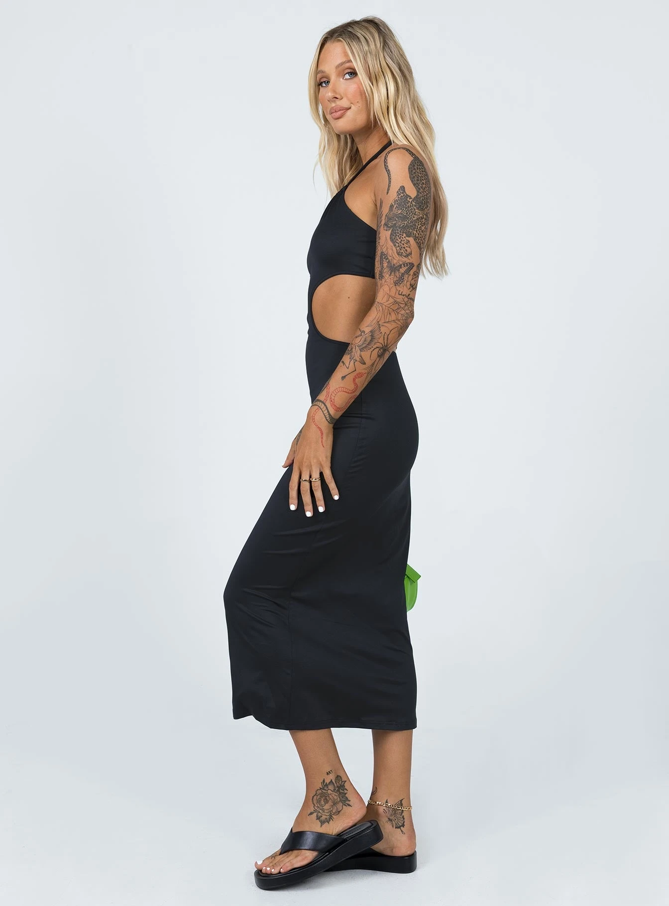 Sunset Halter Midi Dress Black 5 Sunset Halter Midi Dress Black - Image 5