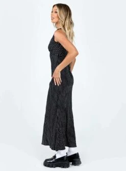 Princess Polly Nellie Maxi Dress Black Polka Dot -Princess Polly Sales Store 3 modelinfo emma us2 5b573e5a 4794 46cc 93d0 cb1665867349