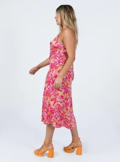 Aria Midi Dress Pink Multi -Princess Polly Sales Store 3 modelinfo jasmine us8 489e901b 905a 44e6 a579 5282097ce5bc