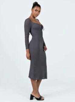 Princess Polly Fowlers Long Sleeve Midi Dress Slate 6 Princess Polly Fowlers Long Sleeve Midi Dress Slate -Princess Polly Sales Store 3 modelinfo lola us4 f24cf8a6 e0a3 4b3b 9efc 254946ad3917