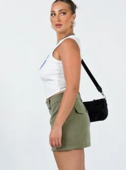 Princess Polly Coco Mini Skirt Khaki -Princess Polly Sales Store 3 modelinfo mikayla us8 244c7302 5d4f 4f51 84b6 7a9bdf51d932