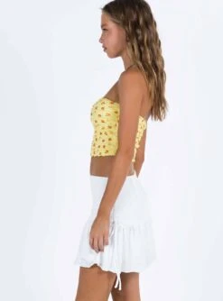 Mid Morning Mini Skirt Ivory -Princess Polly Sales Store 3 modelinfo mirte us2 50df4bb8 8370 47bc b1df b40eb35653ec