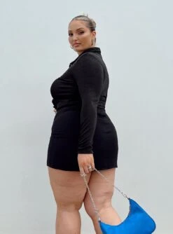 Selby Mini Skirt Black Curve Lower Impact -Princess Polly Sales Store 3 modelinfo riley us12 70534021 38ed 4075 a296 c91f6292d634