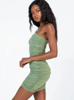 Princess Polly Adriel Mini Dress Khaki -Princess Polly Sales Store 3 modelinfo tori us2 91afecbf 7e70 4cb1 a961 c1d1541bd3d6