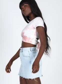 Princess Polly Hallie Denim Mini Skirt Light Wash Denim -Princess Polly Sales Store 3 13