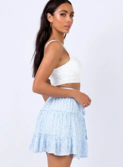 Princess Polly Meltem Mini Skirt Blue -Princess Polly Sales Store 3 141 111