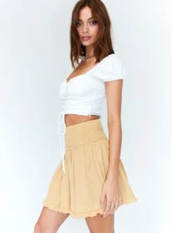 Princess Polly Adison Mini Skirt Yellow -Princess Polly Sales Store 3 305c89a0 2c78 4a48 a39f 1ea3b2fc21bb