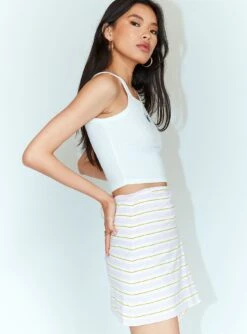 Princess Polly Mia Jersey Wrap Mini Skirt White -Princess Polly Sales Store 3 fd54aa78 66e5 4285 9692 c3a1b7fa1d86