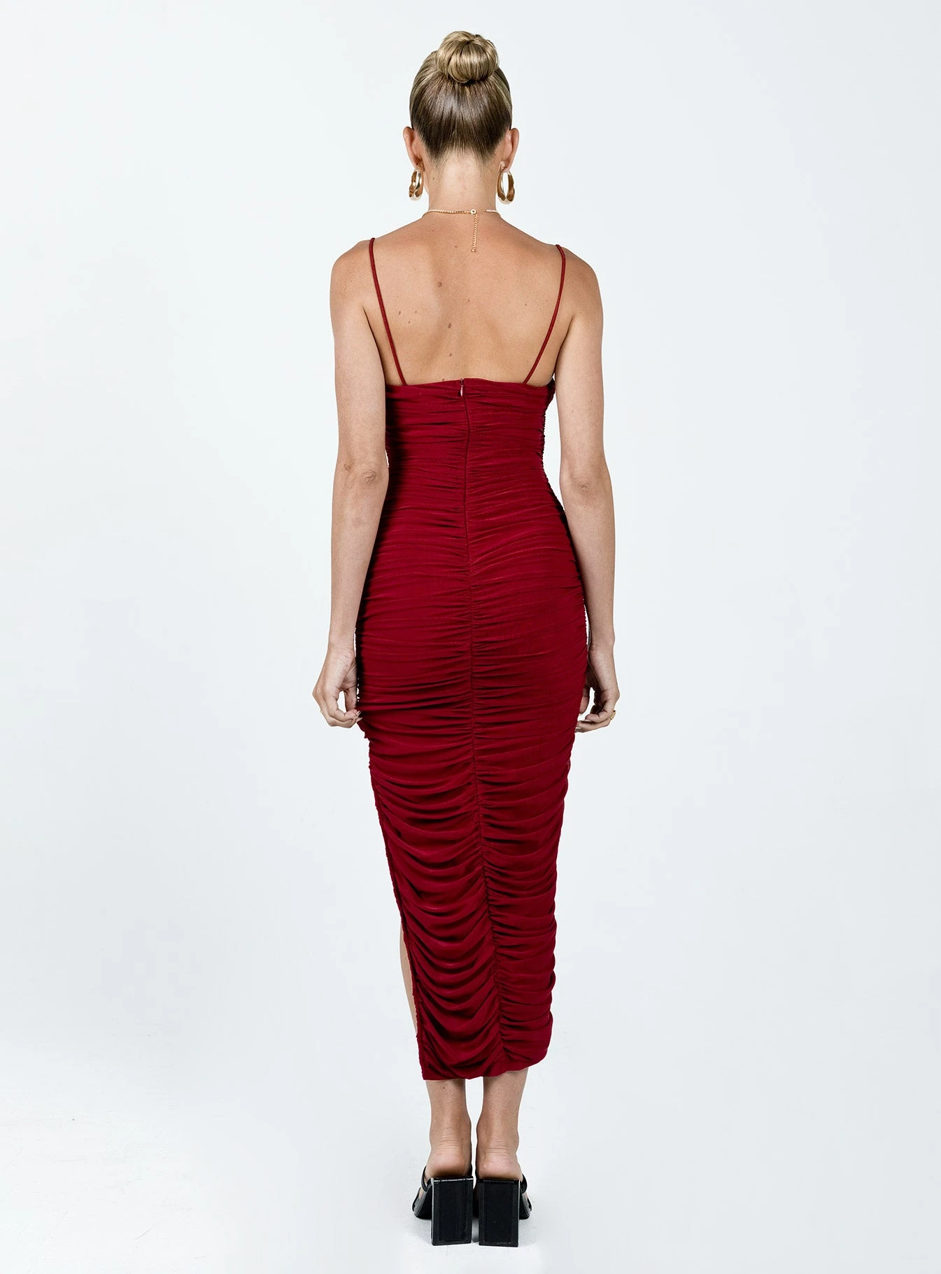 Tara Midi Dress Wine 5 Tara Midi Dress Wine - Image 5