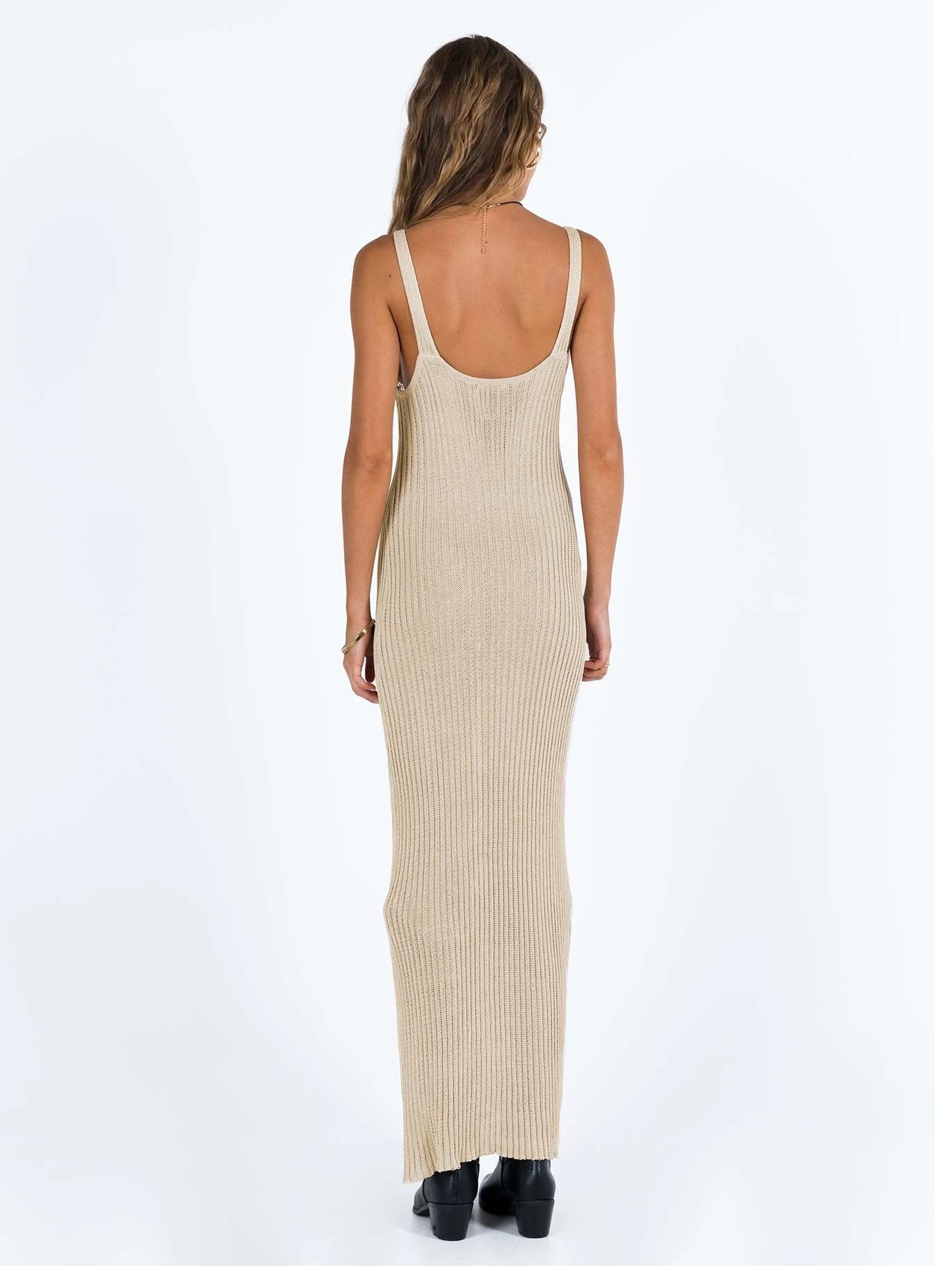 Princess Polly Carrera Maxi Dress Beige 6 Princess Polly Carrera Maxi Dress Beige - Image 6