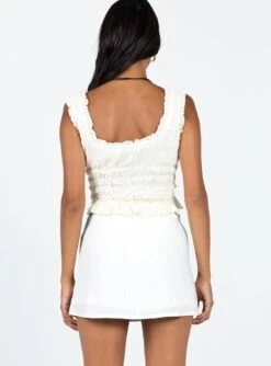 Princess Polly Selby Mini Skirt White -Princess Polly Sales Store 4 modelinfo amelia us2 64a56e96 238e 4cef a4d6 5f25d2db7f6c