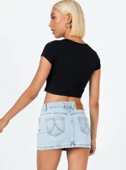 Princess Polly Organic Cotton Blend Althea Ultra Mini Denim Skirt 13 Princess Polly Organic Cotton Blend Althea Ultra Mini Denim Skirt -Princess Polly Sales Store 4 modelinfo casandra us2 d8b9e1d4 5fb0 4bc7 ad3d 9c1bb5077c52