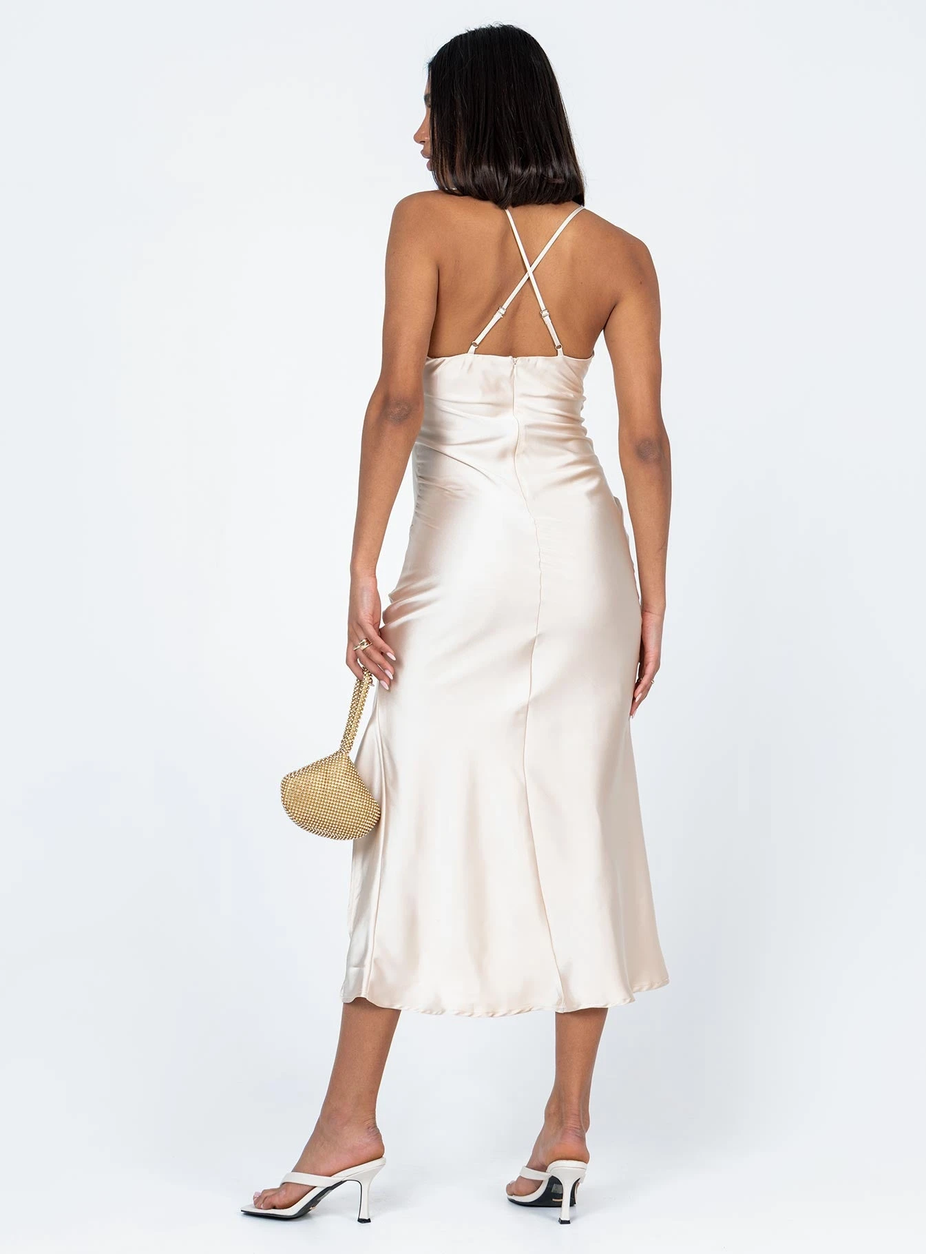 Princess Polly Dominque Midi Dress Champagne 4 Princess Polly Dominque Midi Dress Champagne - Image 4