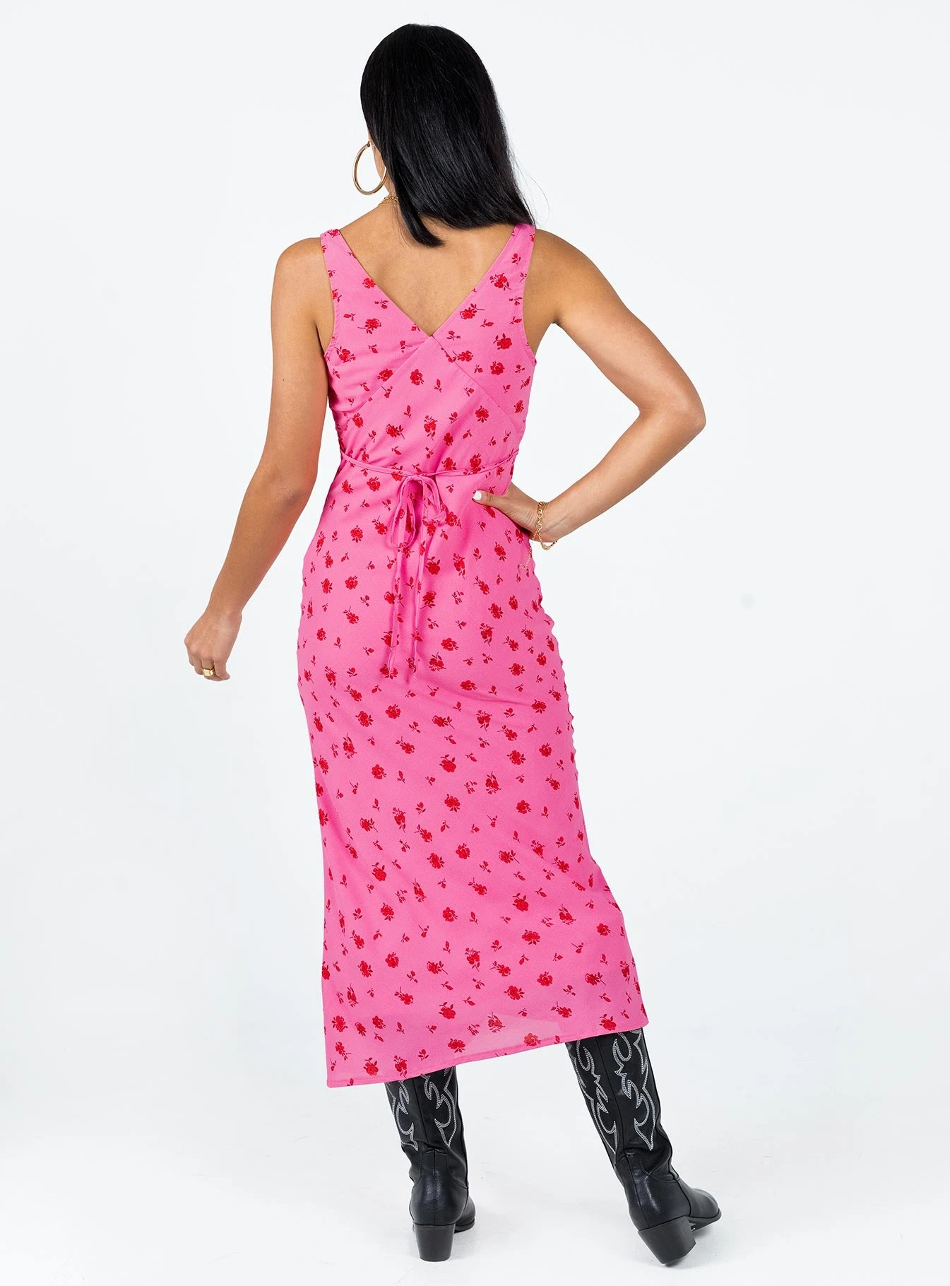 Princess Polly Sariah Midi Dress Pink Floral 5 Princess Polly Sariah Midi Dress Pink Floral - Image 5
