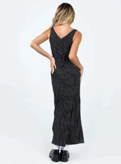 Princess Polly Nellie Maxi Dress Black Polka Dot -Princess Polly Sales Store 4 modelinfo emma us2 363dfca9 7670 4088 9a57 20957d736147