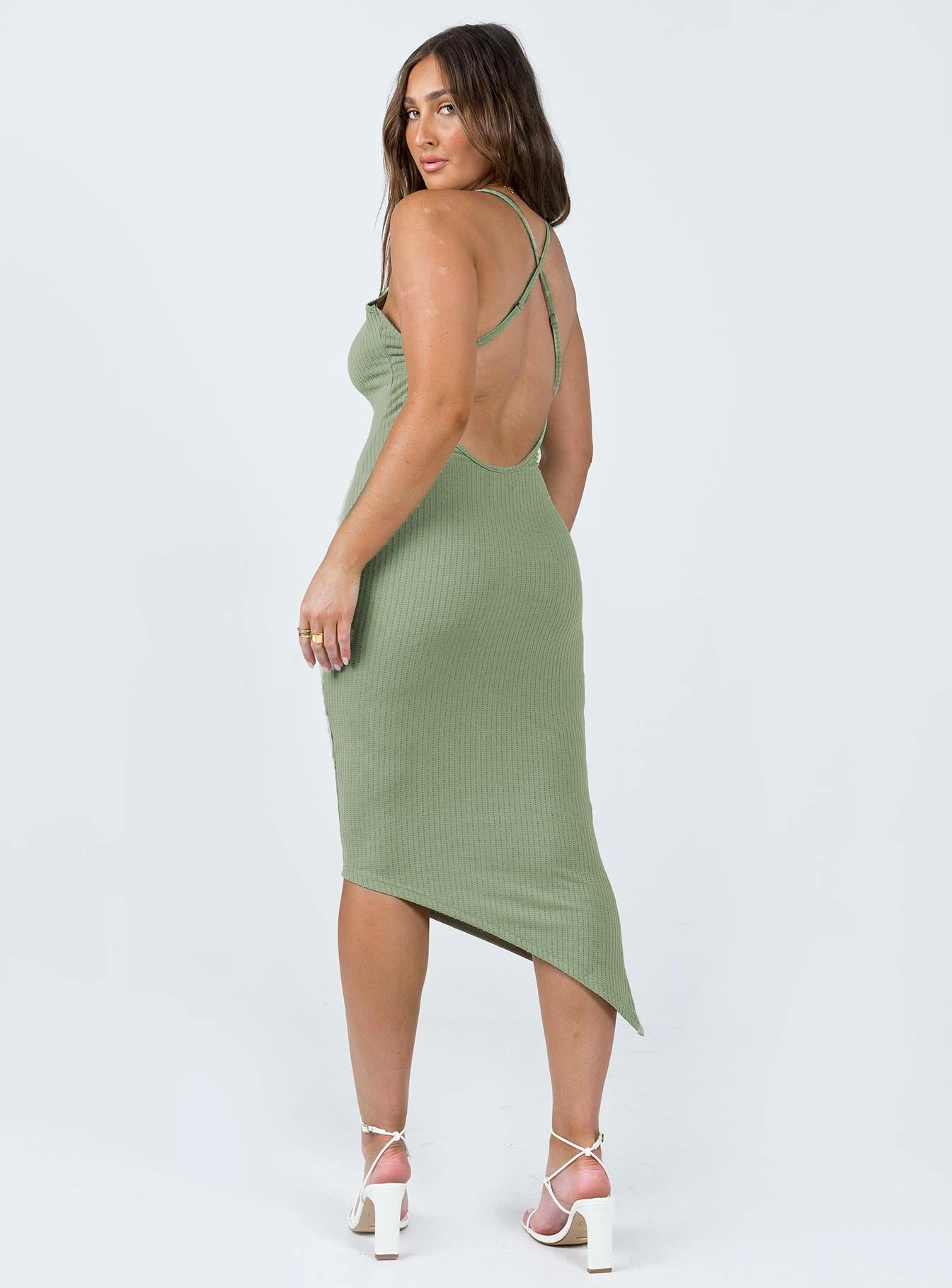Princess Polly Deme Maxi Dress Sage 4 Princess Polly Deme Maxi Dress Sage - Image 4