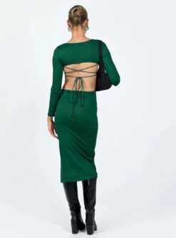 Princess Polly Esplin Long Sleeve Midi Dress Green -Princess Polly Sales Store 4 modelinfo milli us2 8f9e8f1d 20c6 4715 ad89 56aaf3c4e61f