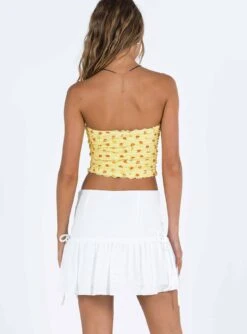 Mid Morning Mini Skirt Ivory -Princess Polly Sales Store 4 modelinfo mirte us2 7da794c9 2f14 44f2 8f37 cbfd4da676bc