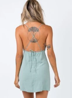 Princess Polly Sinclair Mini Dress Sage 9 Princess Polly Sinclair Mini Dress Sage -Princess Polly Sales Store 4 117 24