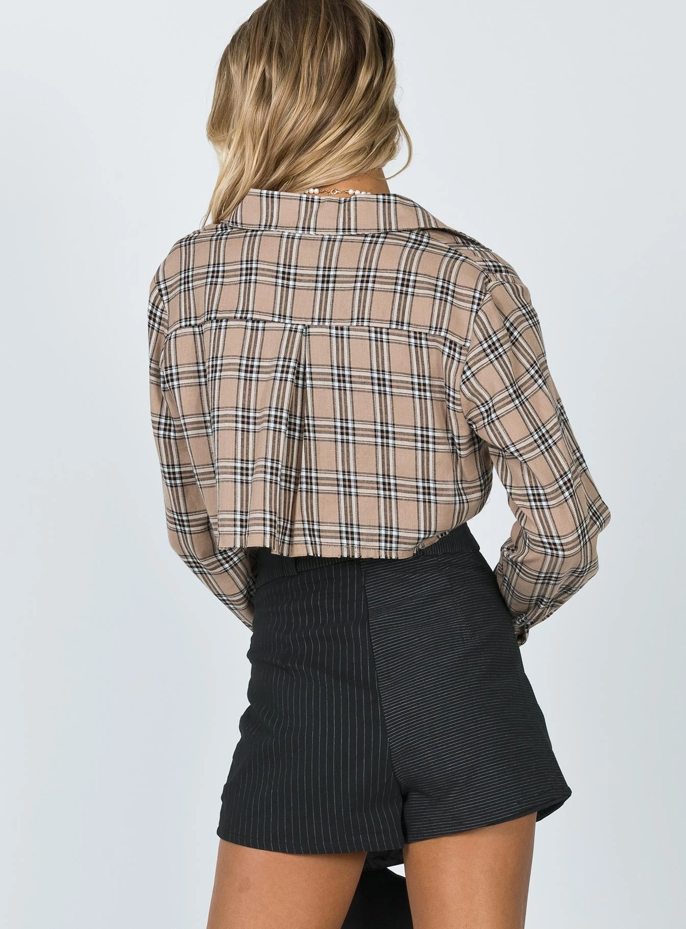 Princess Polly Everly Pinstripe Skort Black 4 Princess Polly Everly Pinstripe Skort Black - Image 4