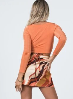 Princess Polly Desert Storm Mini Skirt Orange -Princess Polly Sales Store 4 48107790 9aea 414d a89d fe3060c74ef5