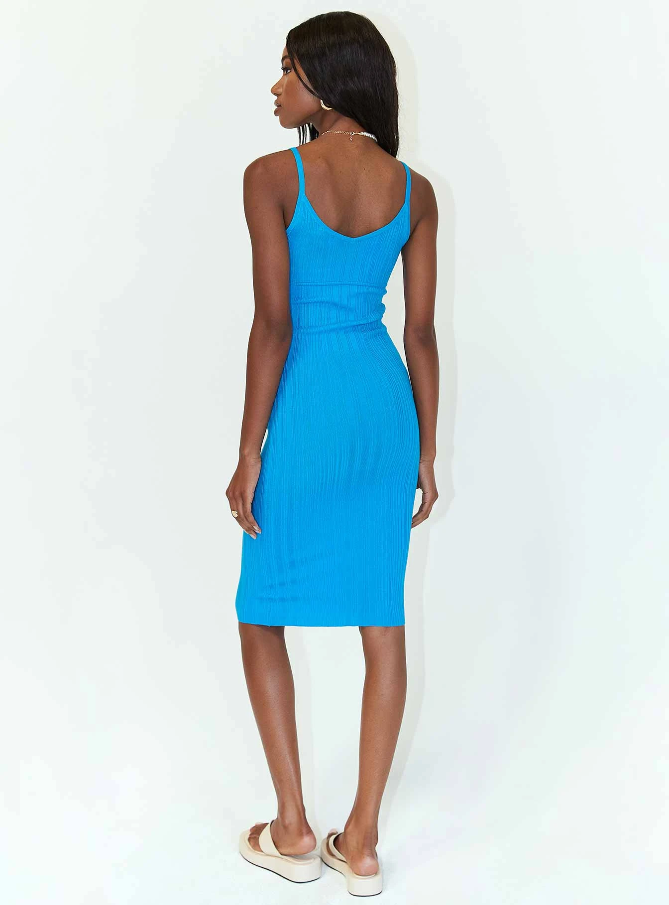 Princess Polly Luna Midi Dress Blue 5 Princess Polly Luna Midi Dress Blue - Image 5