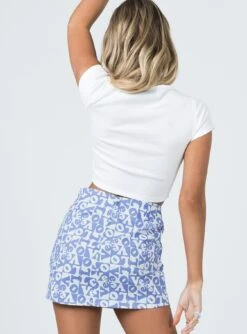 Motel Pelmo Skirt Love Checker Blue -Princess Polly Sales Store 4 a21350f7 eaa8 4f99 b051 ca5ce9a467e1