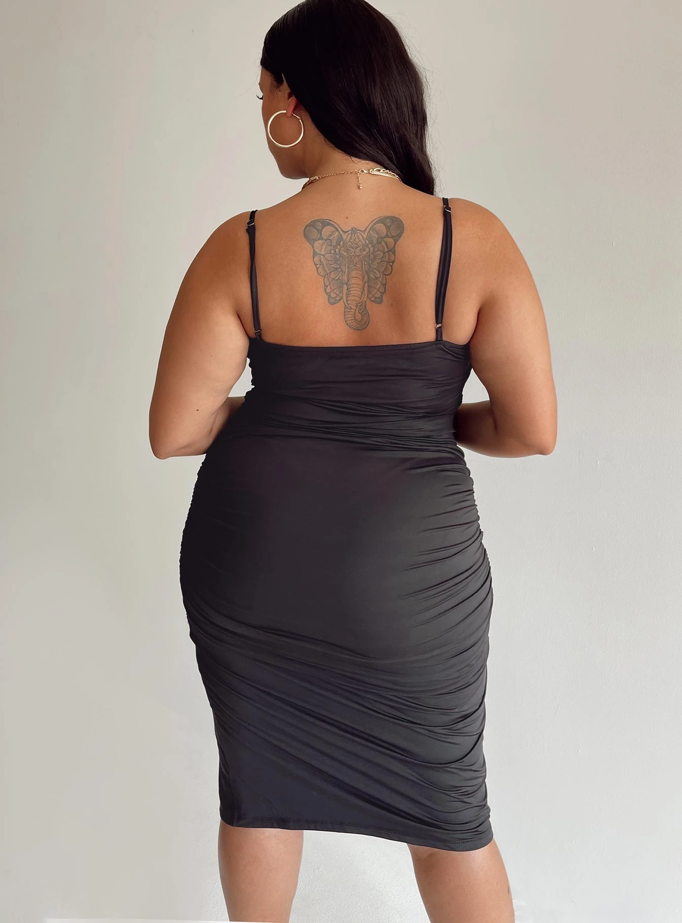 Adalee Midi Dress Black Curve 4 Adalee Midi Dress Black Curve - Image 4