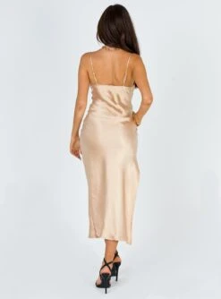 Zamora Midi Dress Champagne -Princess Polly Sales Store 4 e295ed06 408a 43ed 8786 3cb86bfbe8ad