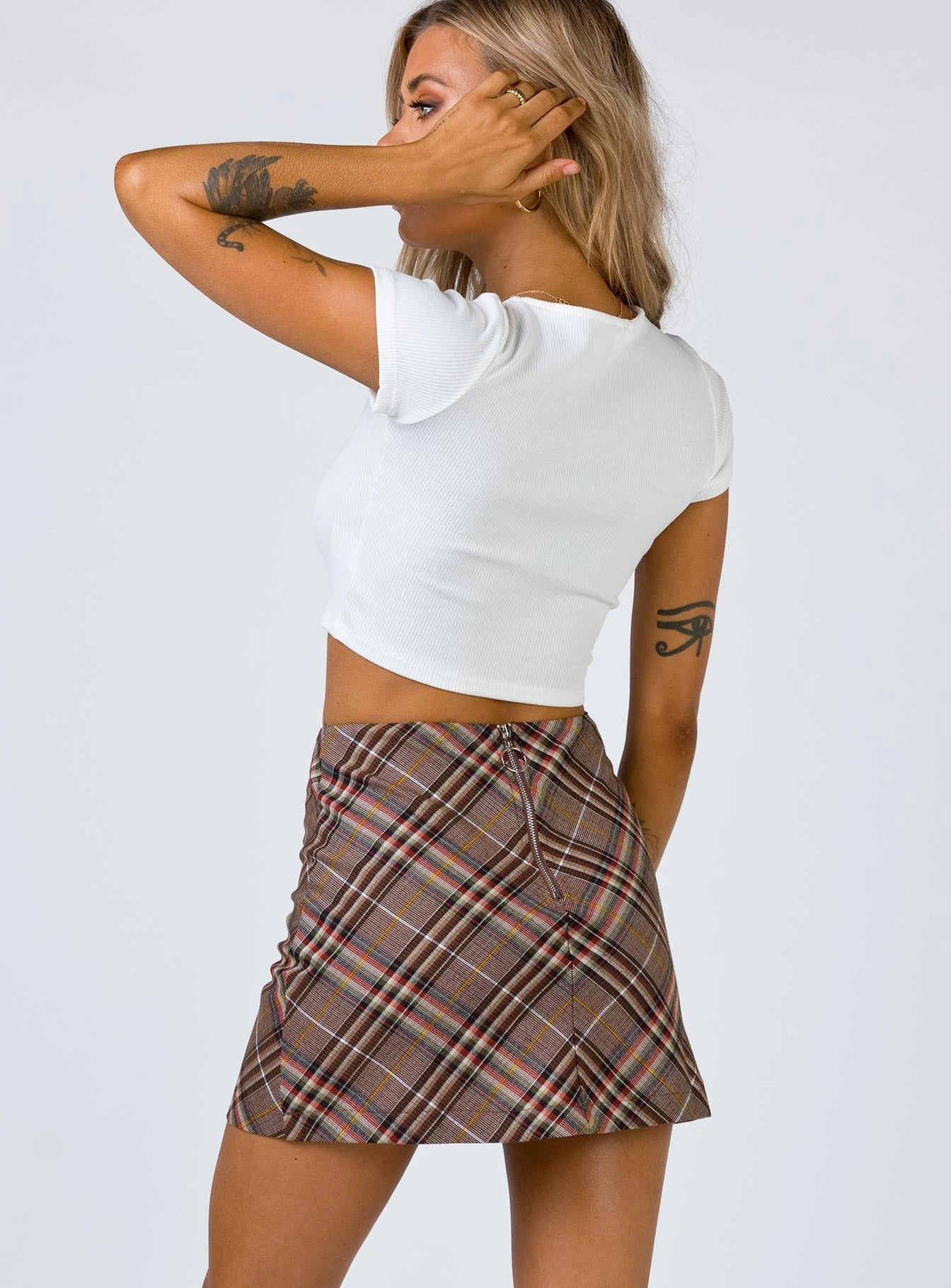 Princess Polly Darwin Mini Skirt Brown Multi 5 Princess Polly Darwin Mini Skirt Brown Multi - Image 5