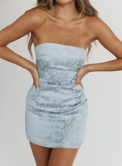 Princess Polly Ramie Strapless Mini Dress Blue -Princess Polly Sales Store 5 modelinfo Adison us2 17a092e0 73be 4736 83a5 3c4d21ed8551