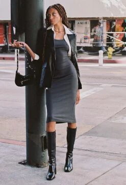 Princess Polly Camellia Midi Dress Slate Grey 11 Princess Polly Camellia Midi Dress Slate Grey -Princess Polly Sales Store 5 modelinfo Ayanna us2 a6d7ba39 5ab6 4114 86f5 f117e5ae8672