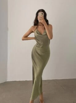 Princess Polly Alissa Midi Dress Green -Princess Polly Sales Store ALISSA MIDI DRESS GREEN