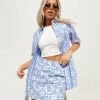 Motel Pelmo Skirt Love Checker Blue -Princess Polly Sales Store D3FE9428 3354 448B BC49 6F5714770AE9