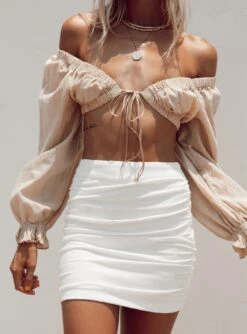 Princess Polly Benji Mini Skirt White