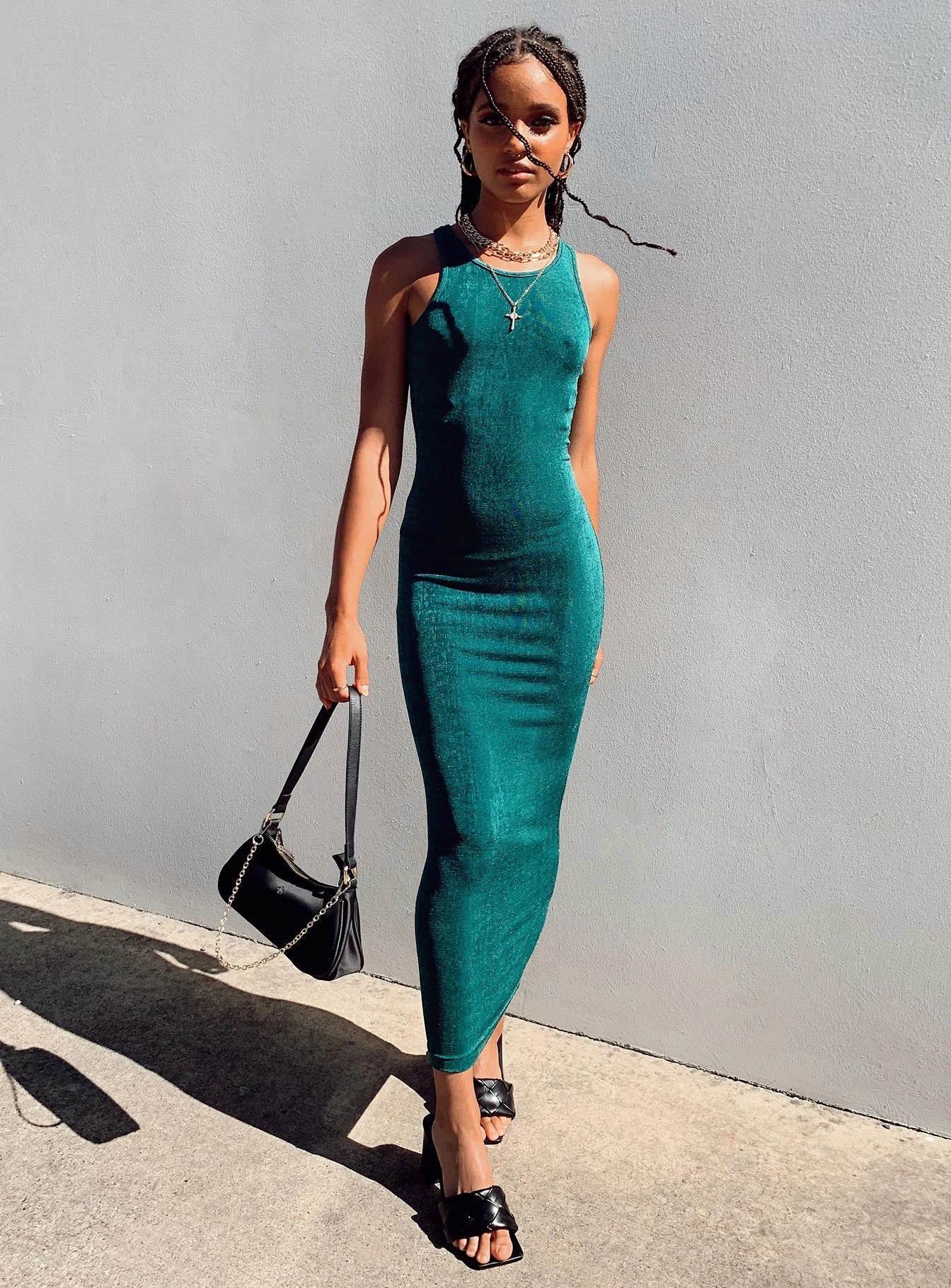 Everlast Midi Dress Forest Green 1 Everlast Midi Dress Forest Green