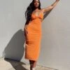 Princess Polly Marissa Midi Dress Orange 12 Princess Polly Marissa Midi Dress Orange -Princess Polly Sales Store MARISSA MIDI DRESS ORANGE