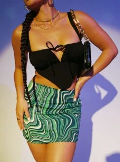 Motel Ima Mini Skirt 70s Ripple Green -Princess Polly Sales Store MOTEL IMA MINI SKIRT 70S RIPPLE GREEN 679f3e86 c693 462a af98 2c5cf25e2e19