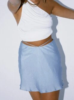 Princess Polly Saturday Night Mini Skirt Blue -Princess Polly Sales Store Saturday Night Mini Skirt Blue 4