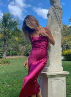 Walk The Line Midi Dress Magenta 20 Walk The Line Midi Dress Magenta -Princess Polly Sales Store WALK THE LINE MAXI DRESS
