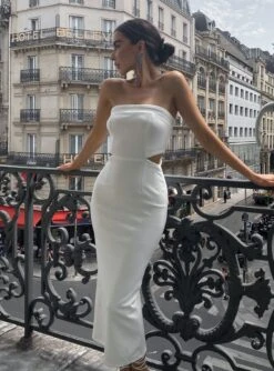 Princess Polly Maira Midi Dress White