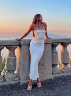 Princess Polly Oscar Midi Dress White 15 Princess Polly Oscar Midi Dress White -Princess Polly Sales Store kaesha OSCAR MIDI DRESS WHITE AU6